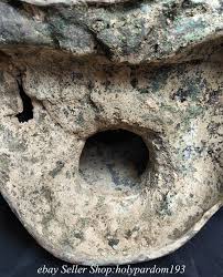 31.2" Antique Chinese Tang Dynasty Purple Brone Gilt ...