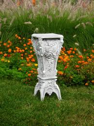Fiber Stone French Pedestal Garden Base