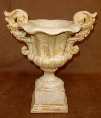 Large Greek Fluted Urn With Handle Vase Home Garden Home Decor 17" | eBay