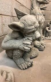 XL gargoyle dog statue Big ears Garden ornament concrete statue sculpture | eBay Australia