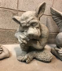XL gargoyle dog statue Big ears Garden ornament concrete statue sculpture | eBay