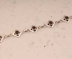 Red Garnet Sterling Silver Bracelet: Handmade Adjustable ...