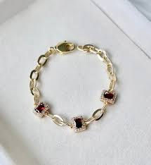 Ruby Gemstone Bracelet– thechristyfcollection