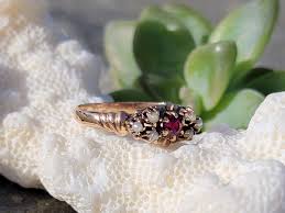 10k gold Victorian ruby & pearl antique ring – Rambling Rose