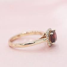 Natural Red Garnet 14K Yellow Gold Plated silver Dainty Engagement Ring | eBay