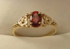 GENUINE SOLID 9ct YELLOW GOLD NATURAL GARNET DAISY DRESS ...