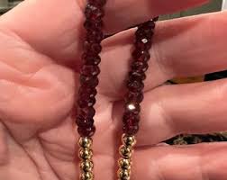 Vintage Garnet Bracelet: Gold Filled Clasp, January ...