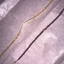 14K GOLD Garnet Bracelet, 14K Gold Bracelet, Delicate Garnet ...