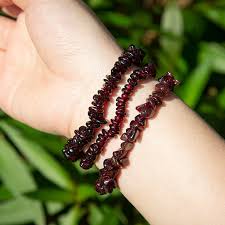 Deep Red Garnet Chips Crystal Beaded Bracelets – ORVEL GEMS