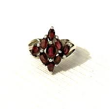 Sterling Silver Stamped 925 Garnet Ring Sz 7 | eBay