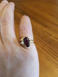 18K Gold Electroplate Stamped Ring Size 6.5 Lot Of 2 Amethyst Clear Gemstones | eBay