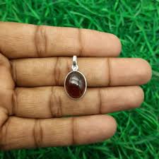 Hessonite Cabochon Pendant: 925 Sterling Silver, January ...