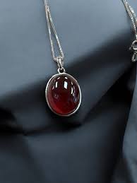 Garnet Red Crystal Necklace, 925 Silver Necklace, January ...