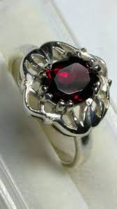 RAVISHING NATURAL GARNET IN STERLING SILVER.925 RING SIZE ...