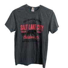 Men's Salt Lake City Utah Outdoor Co. Grey T-shirt Size ...
