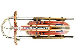 Sold at Auction: Vintage c.1940s Silver Streak Runner Snow Sled