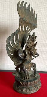 Antique Bronze Asian Statue of Garuda & Vishnu - Indonesia | eBay