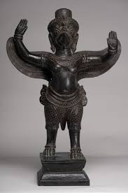 Buy Antique Banteay Srei Style Seated Bronze Khmer Vishnu Garuda Statue - 71cm/28" Online in India - Etsy