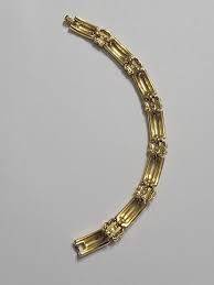 Vintage Nina Ricci Cream Enamel Rhinestone Floral Bracelet | eBay