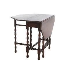 Antique William and Mary Style Octagonal Walnut Drop Leaf ...