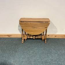 Small, Titchmarsh and Goodwin, Solid Oak, Drop Leaf Side Table. (O171) - The Restored Furniture Place