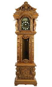 Lot - Baroque-Style Carved Alder Tall Case Clock