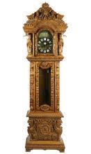 Sold at Auction: Baroque-Style Carved Alder Tall Case Clock