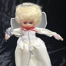 Vintage Tree Top Angel Cardboard Lace Fairy Godmother Wings ...