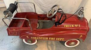 Antiques Gearbox Fire Truck Pedal Car Vintage Metal Pedal ...