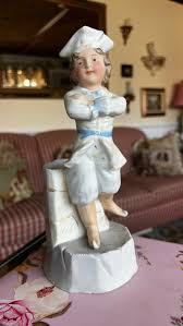 European German Bisque Young Boy Ice Skating Vase - Etsy