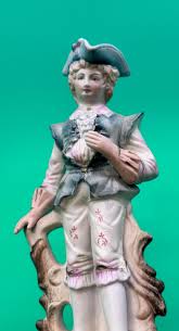 Vintage Bisque Porcelain Colonial Couple Figurines, Hand ...