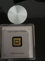 1 gram .9999 Fine Gold Bar - Geiger Edelmetalle ...