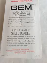 Gem Contour II Razor With 2 Super Stainless Steel Blades Vintage Old Stock | eBay