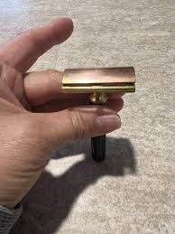 1950'S ROSE GOLD GILLETTE 3 PIECE RAZOR WITH BLACK METAL ...