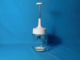 Vtg GEMCO Nut Chopper White Topper Glass Jar Stainless ...