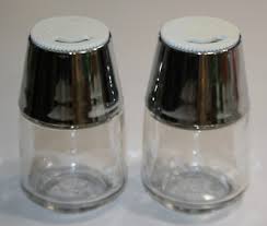 Vintage Gemco USA Glass Salt And Pepper Shakers Chrome ...