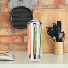 Straw Dispenser Portable Durable Straw Container for Home ...