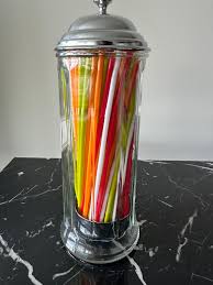 Coca-cola Vintage Glass Diner Soda Straw Dispenser - Etsy