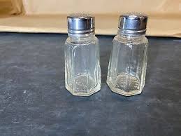 Vintage Glass Gemco Salt & Pepper Shakers / Stainless Steel ...