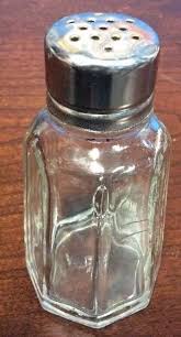 3 1/2" Tall Glass Stainless Steel Top Salt or Pepper Shaker ...