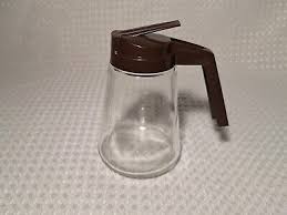 Vintage Gemco Glass Creamer Dispenser Plastic Top Brown | eBay