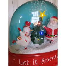 Gemmy Let It Snow Animated Snow Globe Xmas Light Up - Etsy