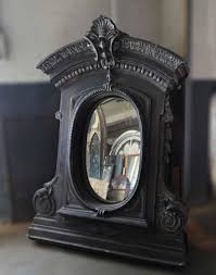 Vintage Mirror - French Style Window Frame With Oval Glass Reserve and Arched Top Frame | Chairish