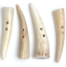 SALE Genuine Elk/Deer Antler-Tip USA-Made Toggle, 2" Natural ...