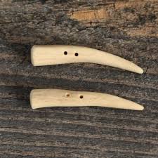 Set of 2 Montana Deer Antler Tine Toggle Buttons Natural ...