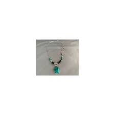 Turquoise and Lava Sterling Silver Necklace