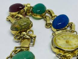 Sold at Auction: 14k Gold FILLED Scarab Watch LOT 401