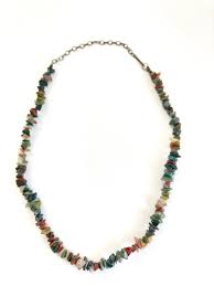 Mixed Gemstone Chip Necklace – Vintage Renude