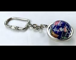Vtg Silver Tone Metal Multi Stone Opalite Rock Inlaid World Globe Keychain - Etsy