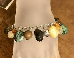 Silpada 925 Sterling Silver Gemstone Oxidized Cha Cha Bracelet B1648 RETIRED | eBay